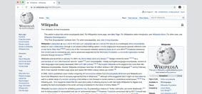 Wikipedia page screenshot