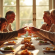 Famille multigenerational heureuse autour d'un dîner chaleureux
